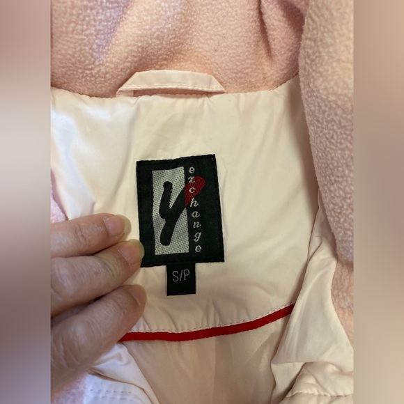 Y exchange Down Feathers Light Baby pink jacket women’s S - Picture 6 of 16